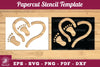 Love Baby Paper Cut Stencil Clipart Bundle