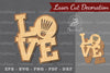 Love Badminton Laser Cut Decoration Clipart Bundle