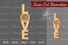 Love Baseball Laser Cut Decoration Clipart Bundle
