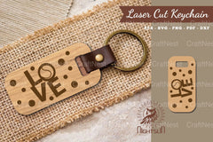 Love Baseball Laser Cut Keychain Design Bundle - CraftNest - Digital Crafting and Art