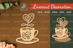 Love Coffee Laser Cut Decoration Bundle - CraftNest - Digital Crafting and Art