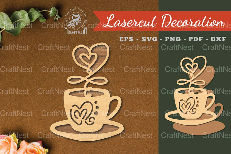 Love Coffee Laser Cut Decoration Bundle - CraftNest - Digital Crafting and Art