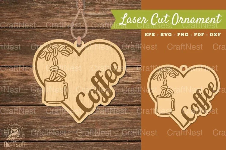 Love Coffee Laser Cut Ornament Clipart Bundle - CraftNest - Digital Crafting and Art