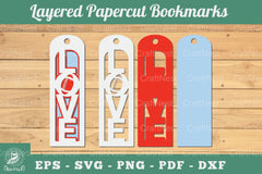 Love Football 3D Papercut Bookmarks Bundle - CraftNest - Digital Crafting and Art