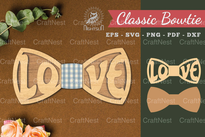 Love Laser Cut Bowtie Clipart Bundle - CraftNest - Digital Crafting and Art