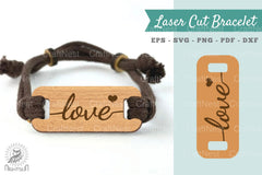 Love Laser Cut Bracelet Design Bundle - CraftNest - Digital Crafting and Art