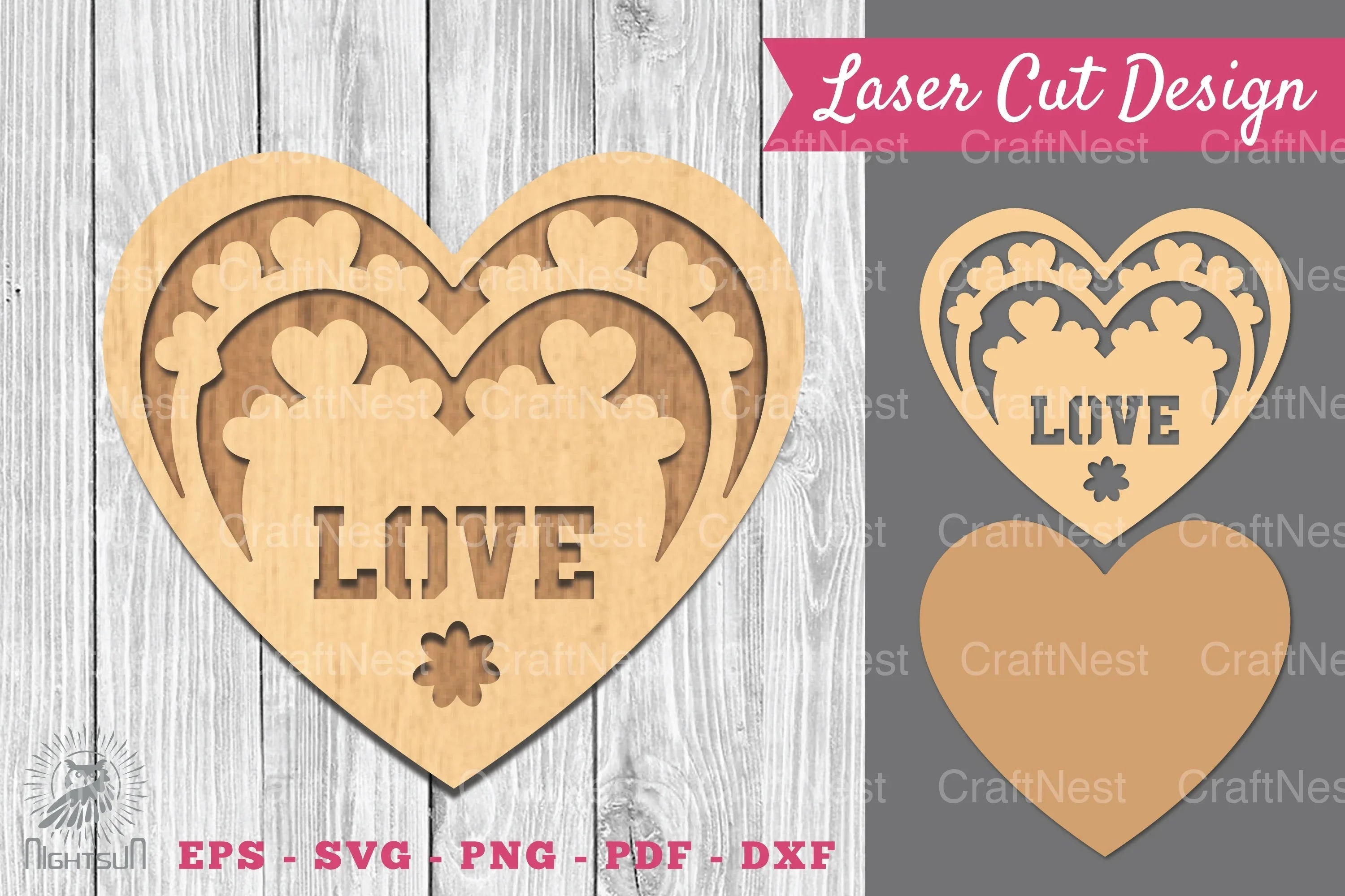 Love Laser Cut Decoration SVG Bundle - CraftNest - Digital Crafting and Art