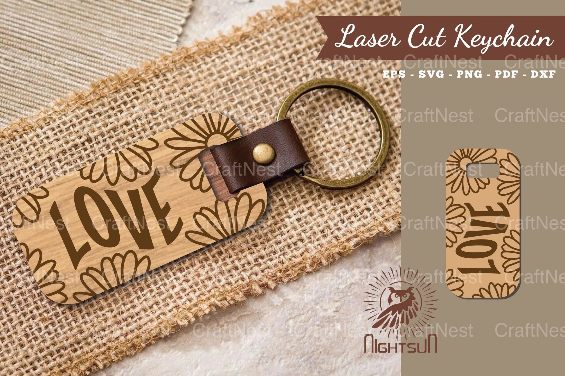 Love Laser Cut Keychain Design Bundle - CraftNest - Digital Crafting and Art