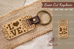 Love Laser Cut Keychain Design Bundle - CraftNest - Digital Crafting and Art
