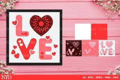 Love Mandala 3D Layered Papercut Clipart Bundle - CraftNest - Digital Crafting and Art