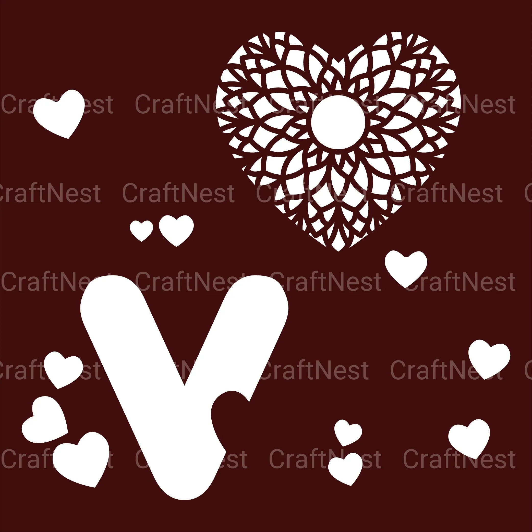 Love Mandala 3D Layered Papercut Clipart Bundle - CraftNest - Digital Crafting and Art