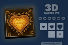 Love Mandala Papercut SVG Bundle - CraftNest - Digital Crafting and Art