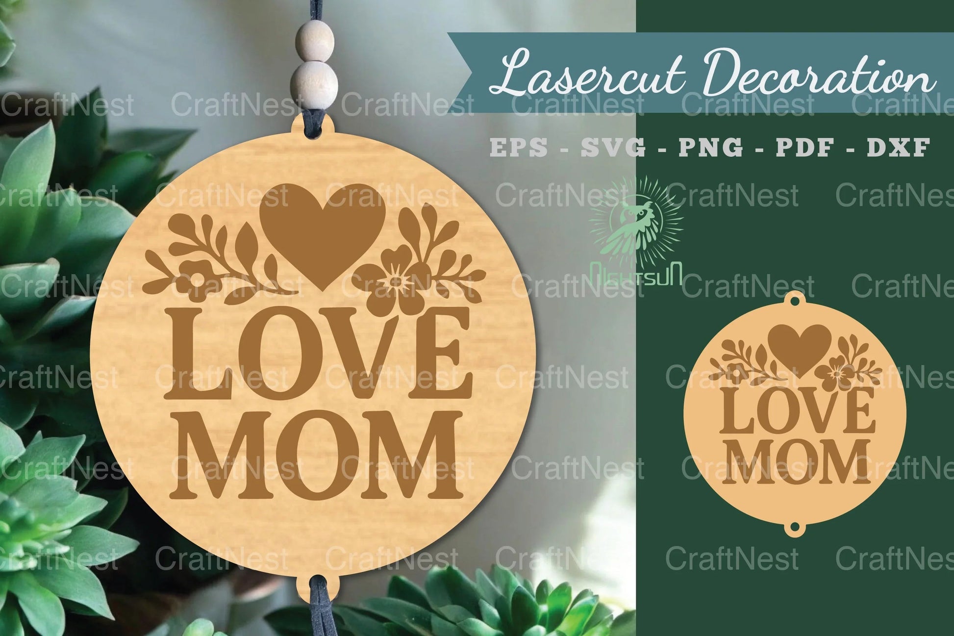 Love Mom Lasercut Decoration Clipart Bundle - CraftNest - Digital Crafting and Art