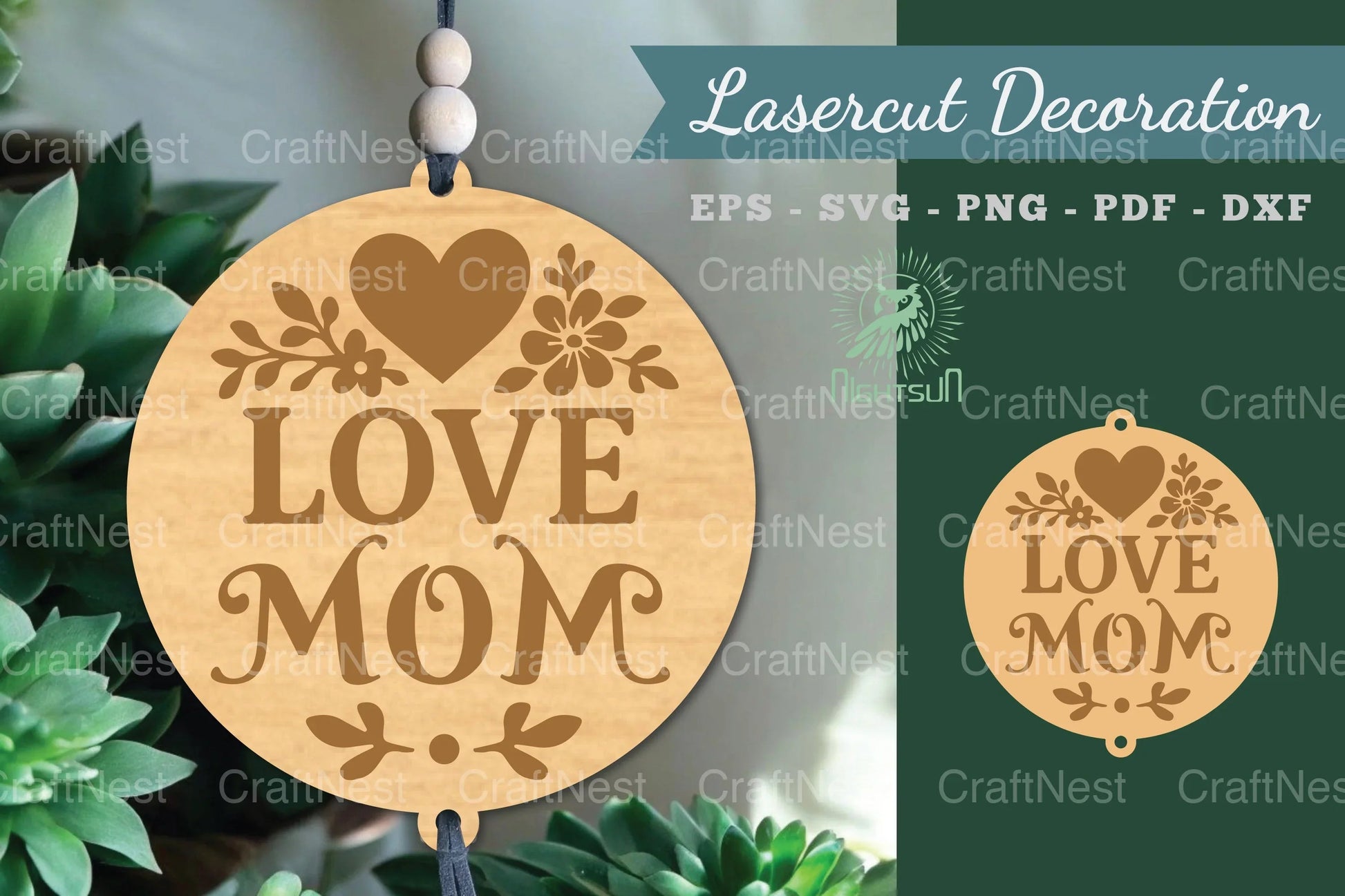 Love Mom Lasercut Decoration Clipart Bundle - CraftNest - Digital Crafting and Art