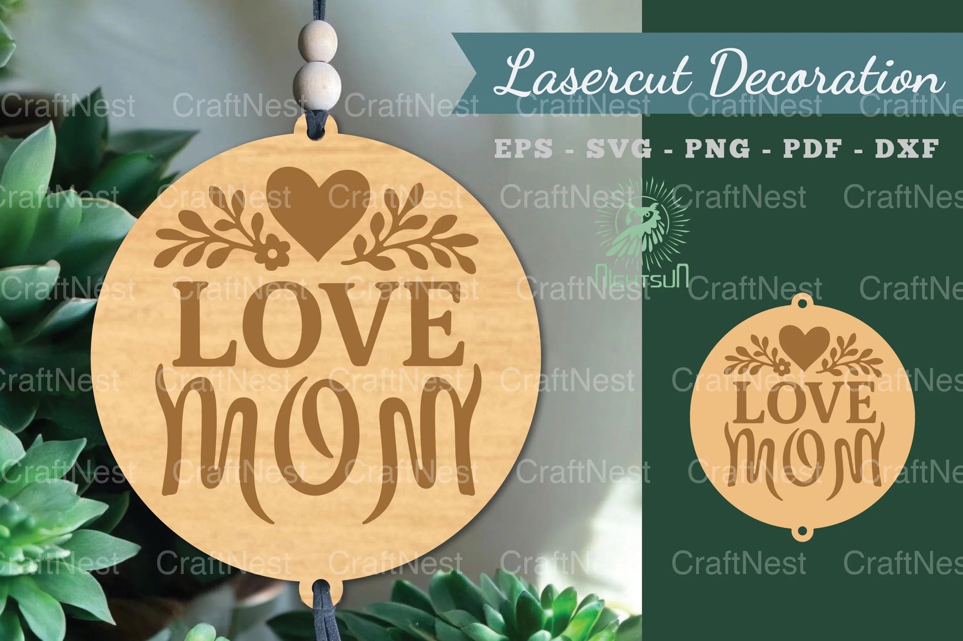 Love Mom Lasercut Decoration Clipart Bundle - CraftNest - Digital Crafting and Art