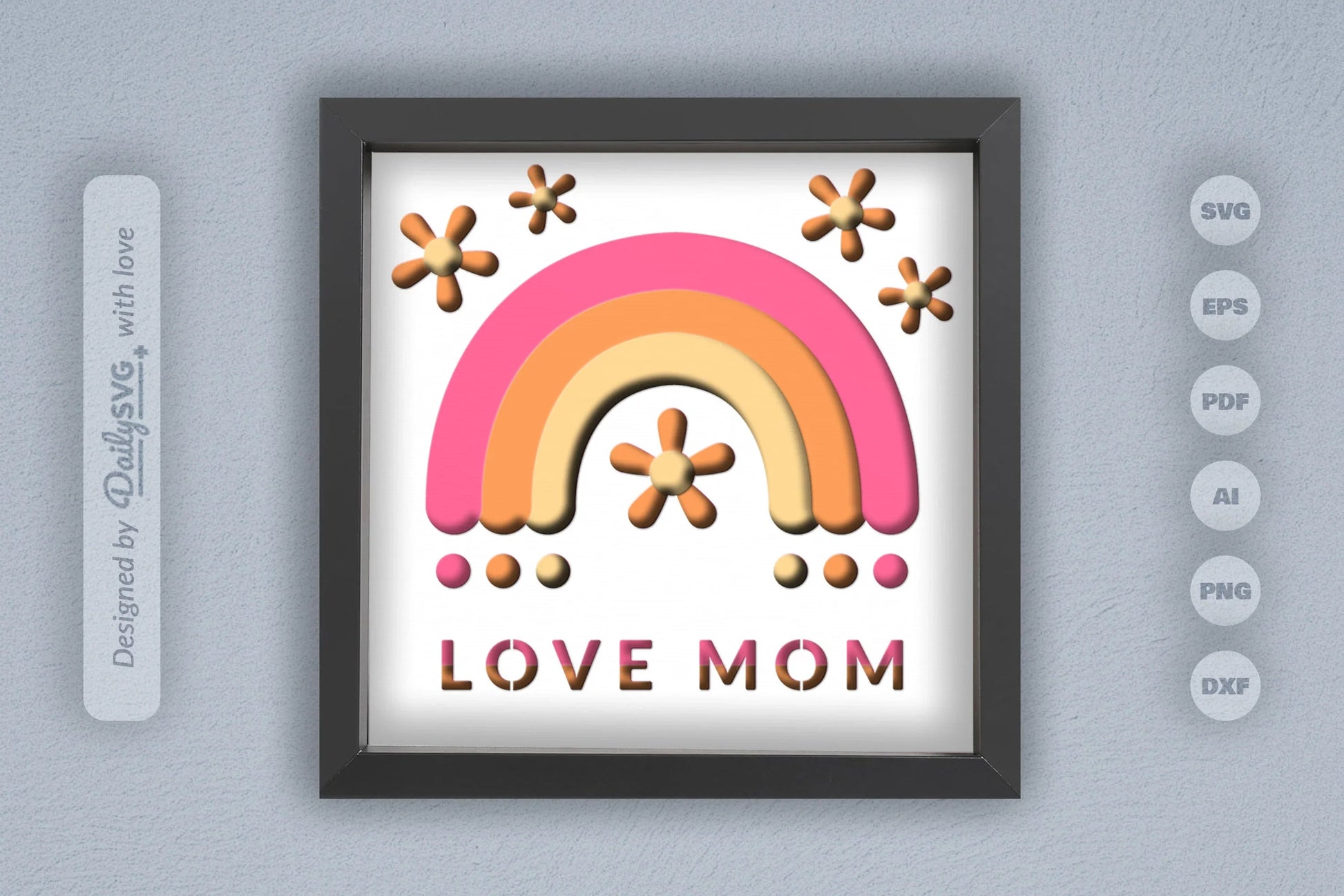 Love Mom Papercut SVG Bundle - CraftNest - Digital Crafting and Art