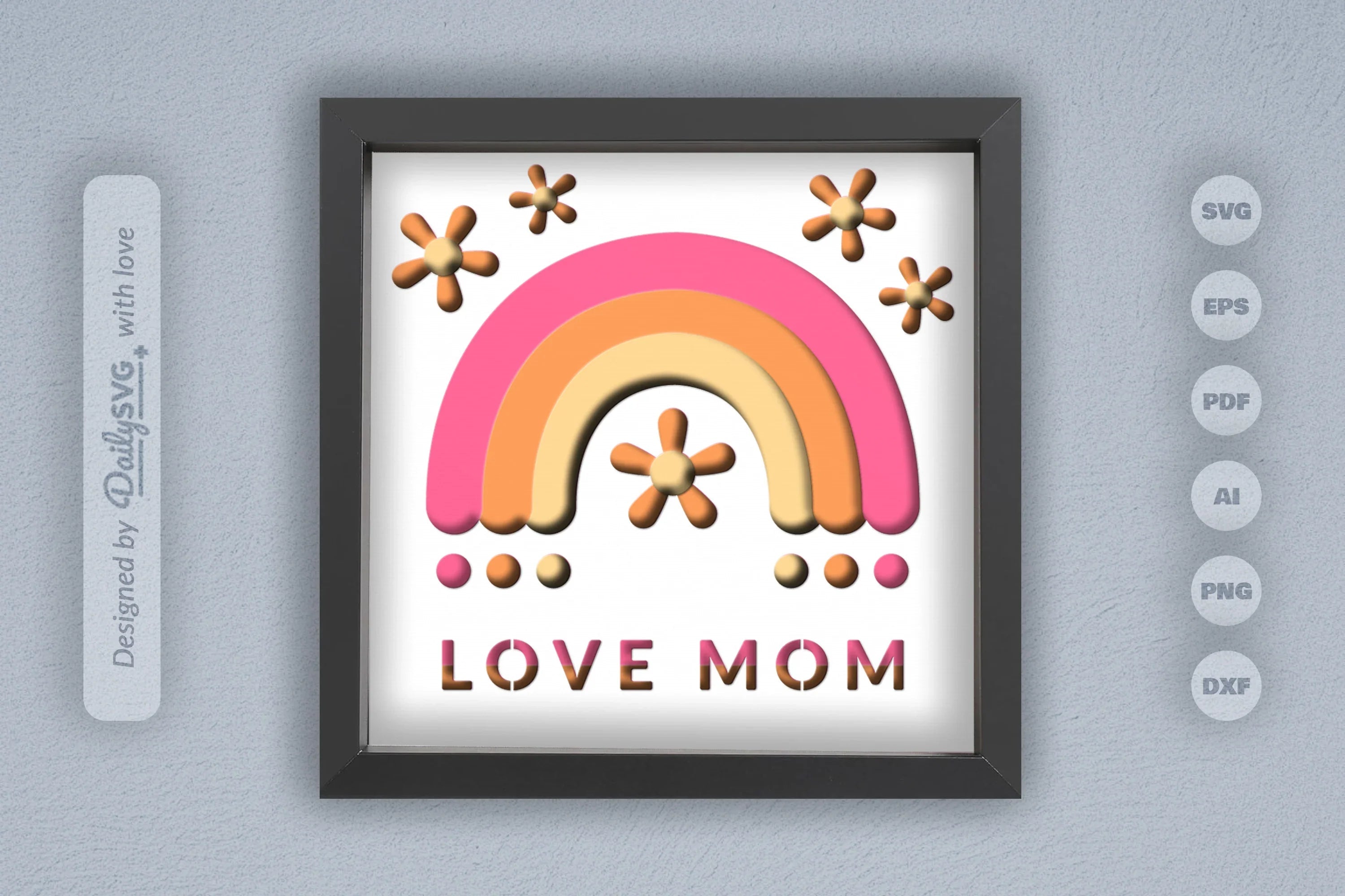 Love Mom Papercut SVG Bundle - CraftNest - Digital Crafting and Art