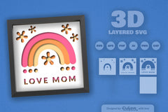 Love Mom Papercut SVG Bundle - CraftNest - Digital Crafting and Art
