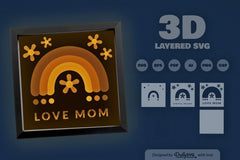 Love Mom Papercut SVG Bundle - CraftNest - Digital Crafting and Art