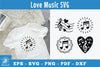 Love Music Note Silhouette Clipart Bundle