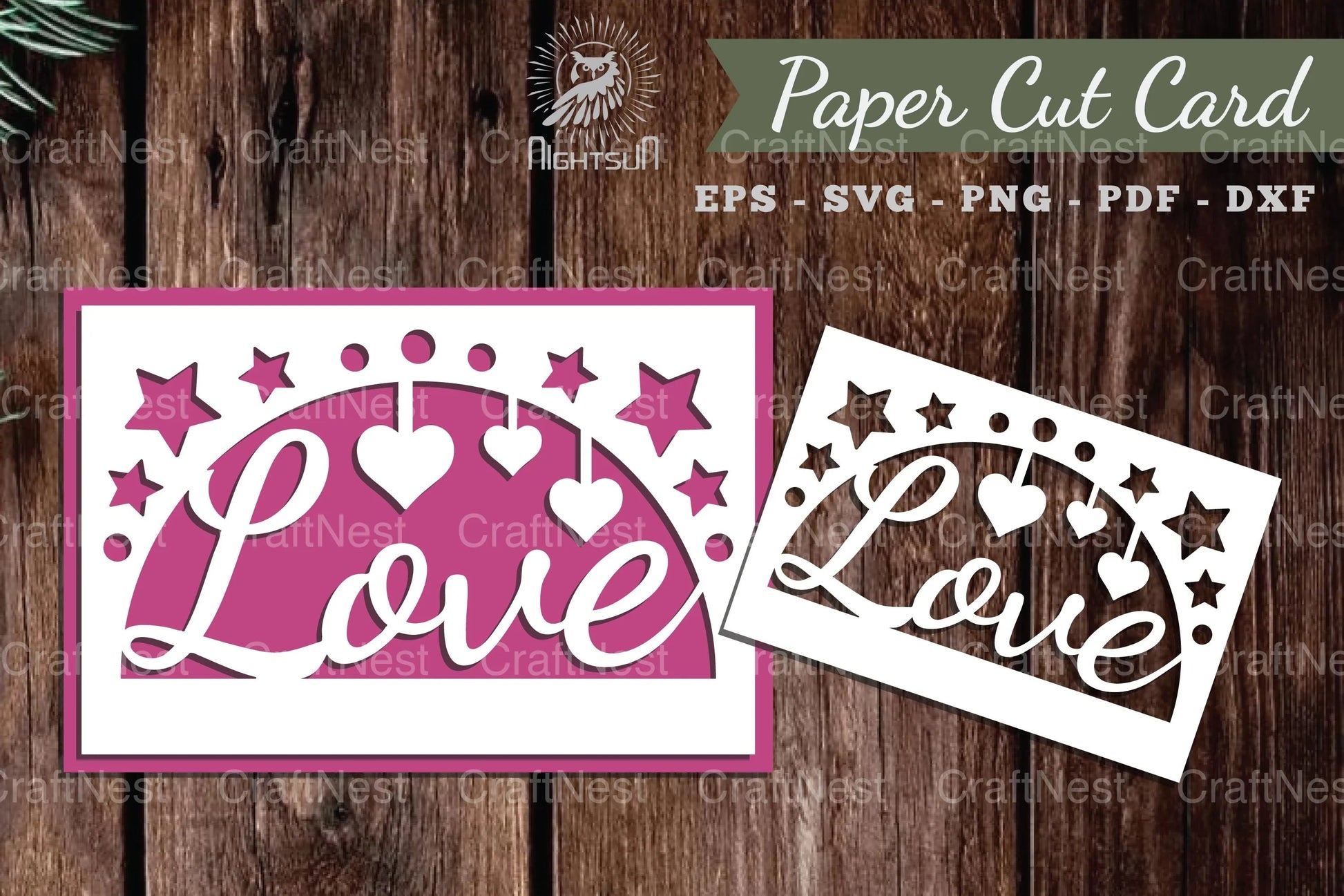 Love Papercut Card SVG Bundle - CraftNest - Digital Crafting and Art
