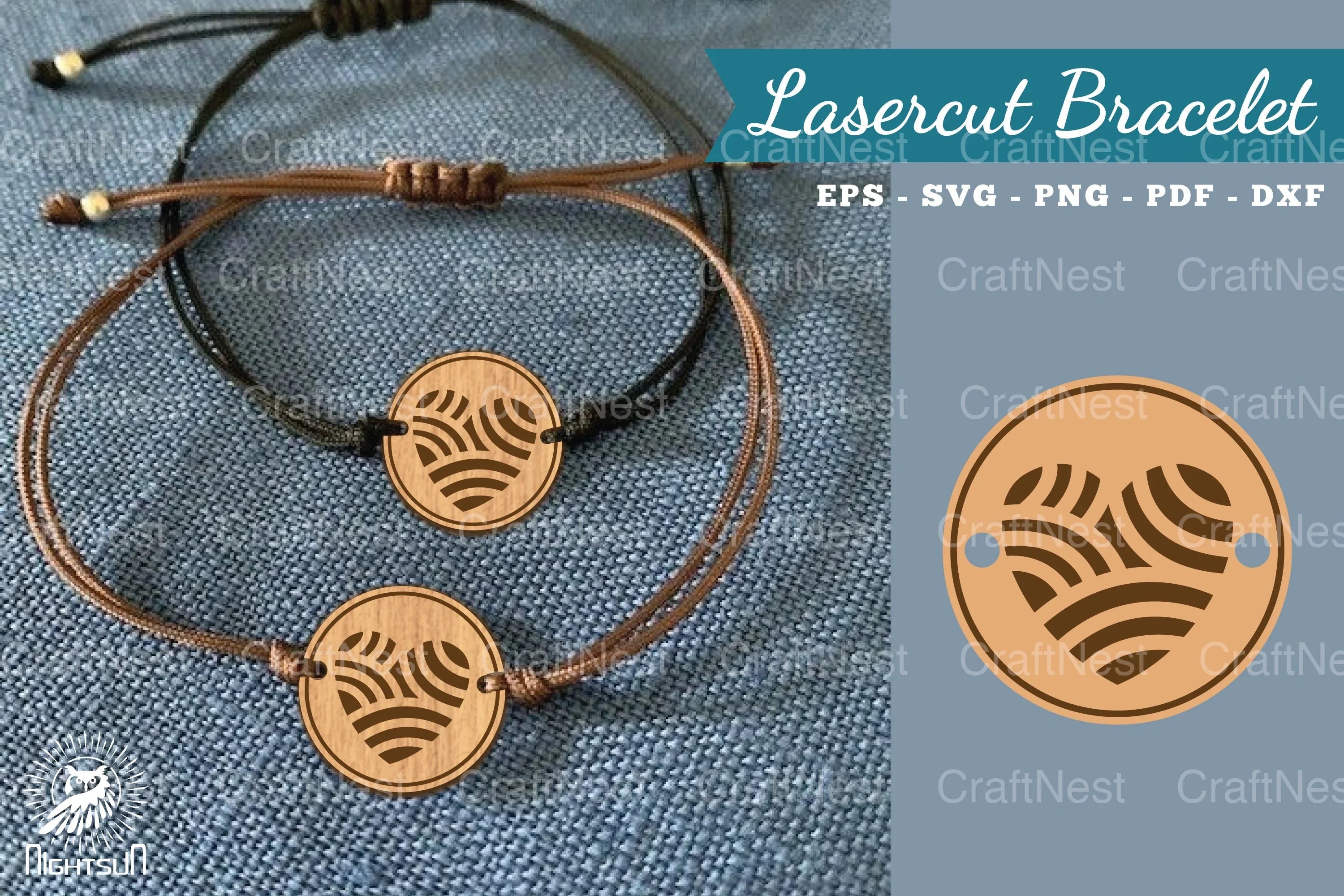Love Pattern Lasercut Bracelet Design Bundle - CraftNest - Digital Crafting and Art
