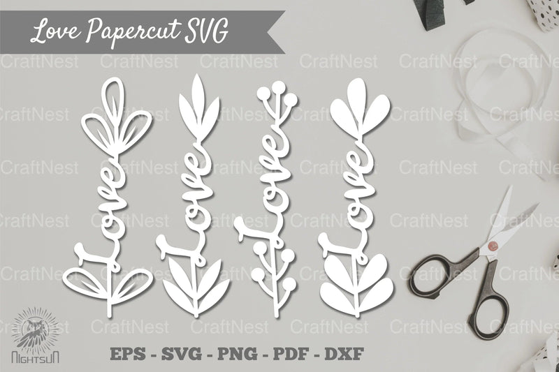 Love Plant Papercut SVG Bundle - CraftNest - Digital Crafting and Art