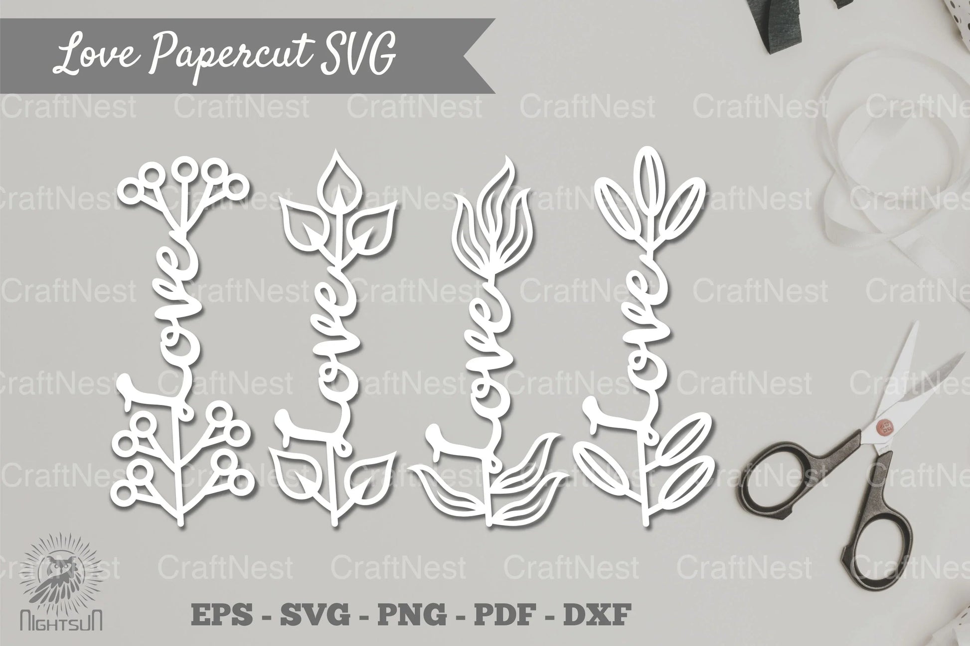 Love Plant Papercut SVG Bundle - CraftNest - Digital Crafting and Art