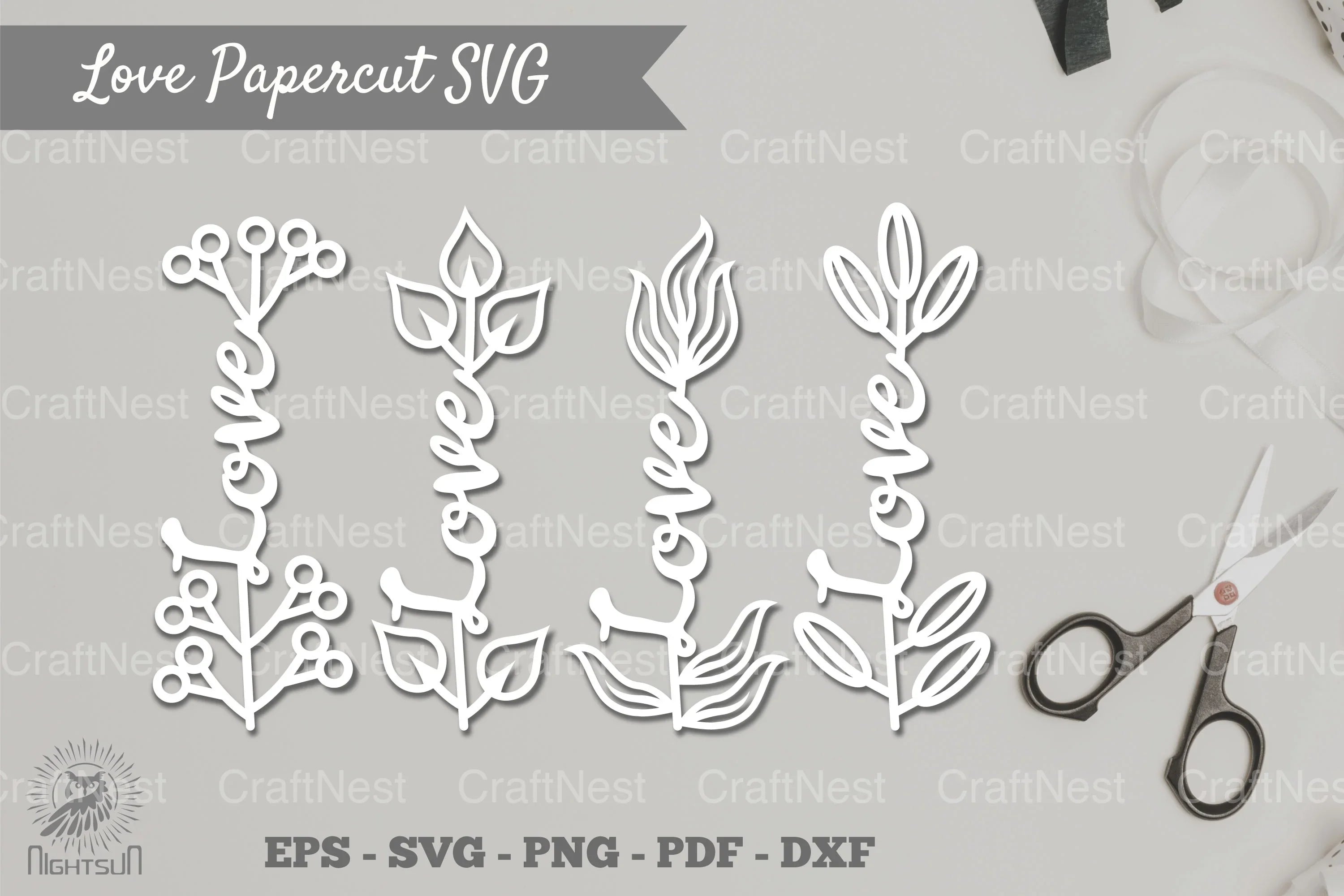 Love Plant Papercut SVG Bundle - CraftNest - Digital Crafting and Art