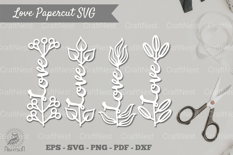Love Plant Papercut SVG Bundle - CraftNest - Digital Crafting and Art