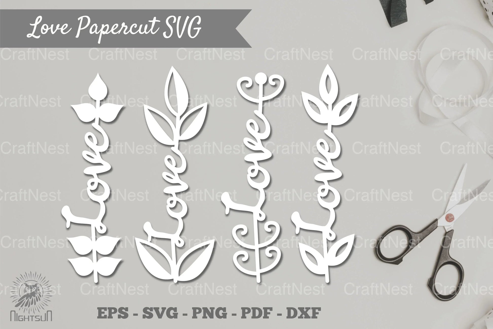 Love Plant Papercut SVG Bundle - CraftNest - Digital Crafting and Art