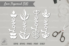 Love Plant Papercut SVG Bundle - CraftNest - Digital Crafting and Art