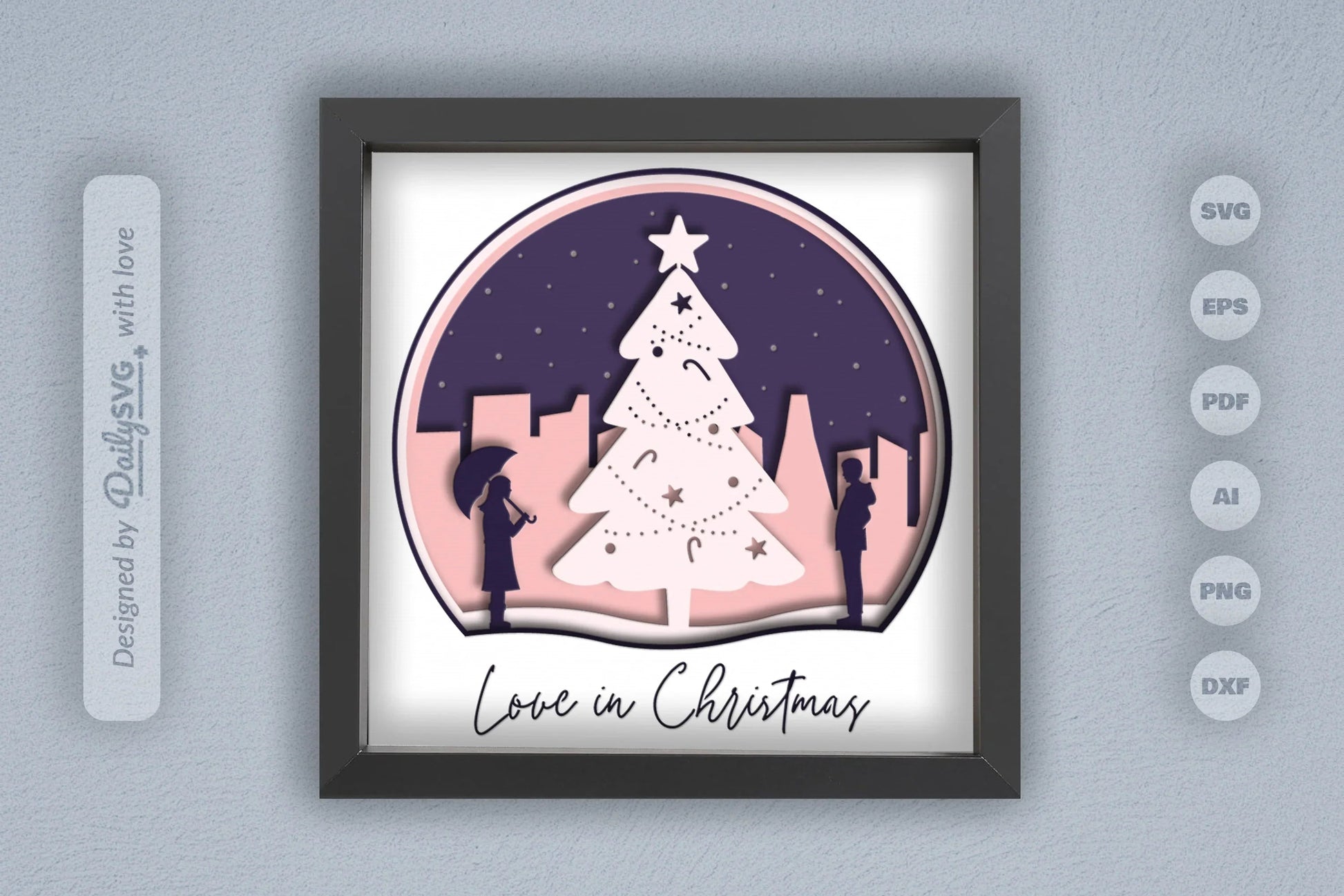 Love in Christmas Papercut SVG Bundle - CraftNest - Digital Crafting and Art