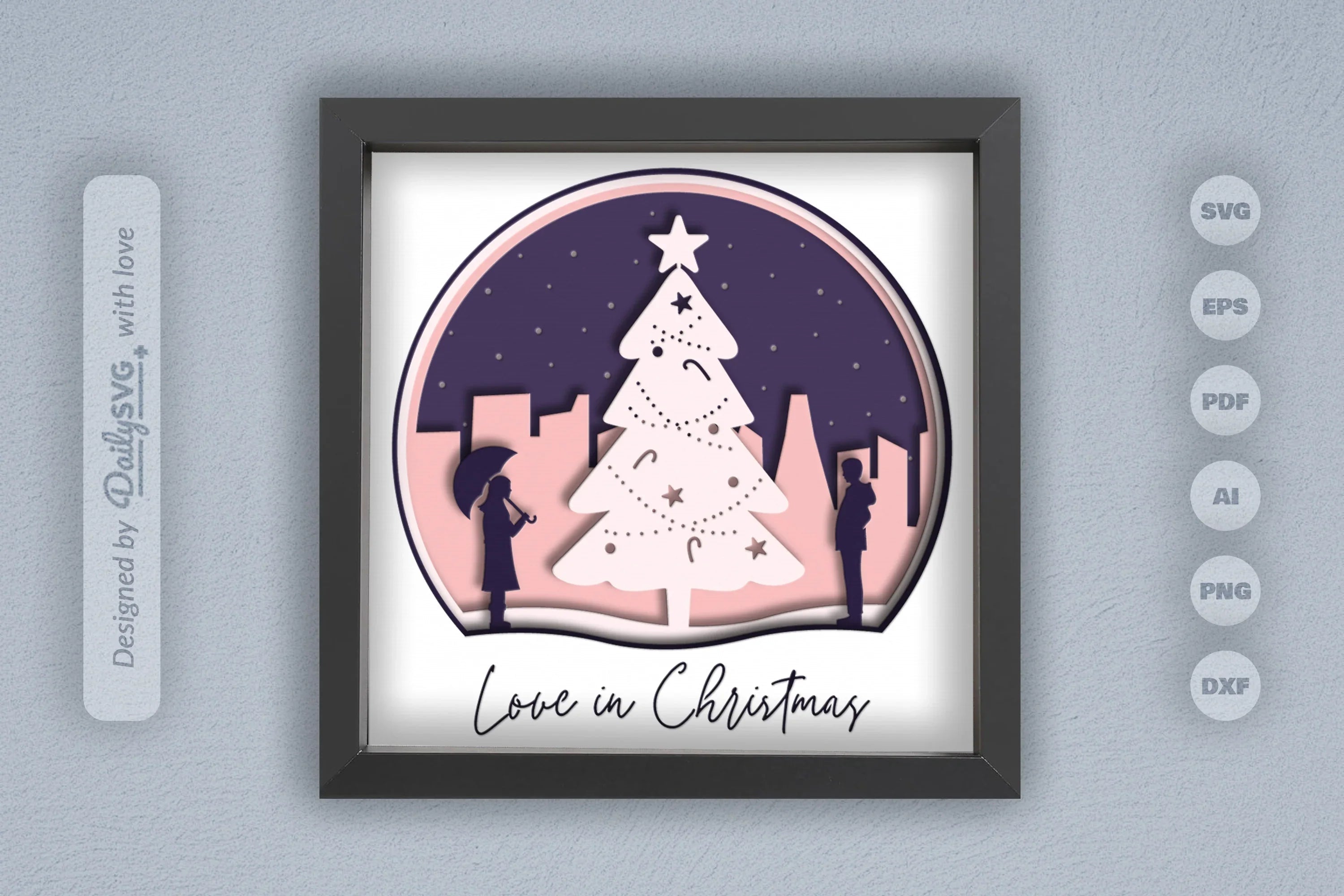 Love in Christmas Papercut SVG Bundle - CraftNest - Digital Crafting and Art