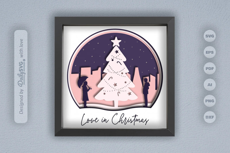 Love in Christmas Papercut SVG Bundle - CraftNest - Digital Crafting and Art