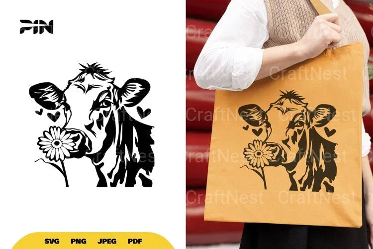 Lovely Cow SVG Bundle - CraftNest - Digital Crafting and Art