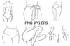 Lovely Butts Clipart Bundle