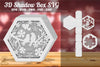 Loving Couple Bird Hexagon Shadow Box Clipart Bundle