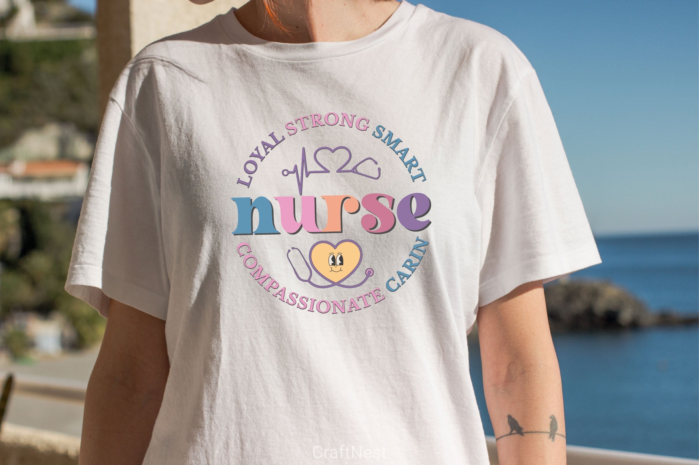 Loyal Strong Smart Nurse Compassionate Caring SVG Bundle