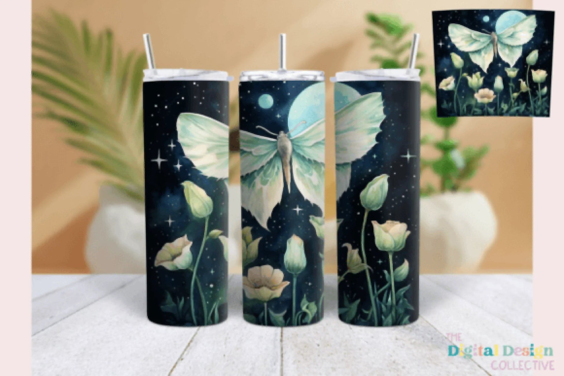 Luna Moth Tumbler Wrap Bundle - CraftNest - Digital Crafting and Art