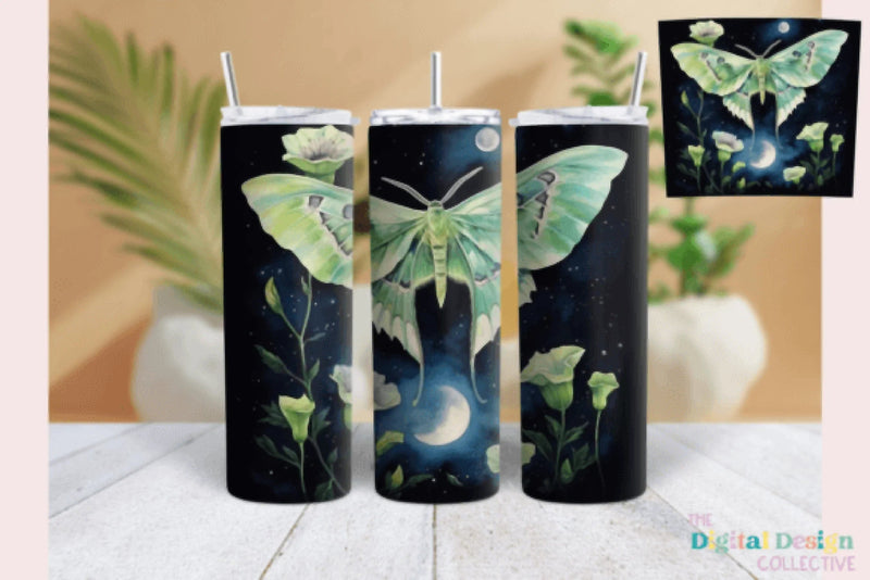 Luna Moth Tumbler Wrap Bundle - CraftNest - Digital Crafting and Art