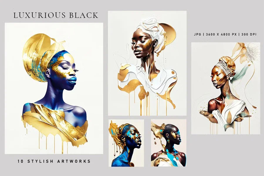 Luxurious Black - Women - CraftNest - Digital Crafting and Art