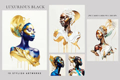 Luxurious Black - Women - CraftNest - Digital Crafting and Art