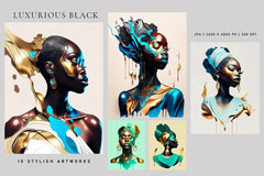 Luxurious Black - Women - CraftNest - Digital Crafting and Art