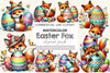 Easter Fox Clipart Bundle 2