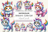 Unicorn Cute Cat Clipart Bundle