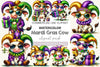 Mardi Gras Cow Clipart Bundle 2