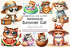 Summer Cat Clipart Bundle