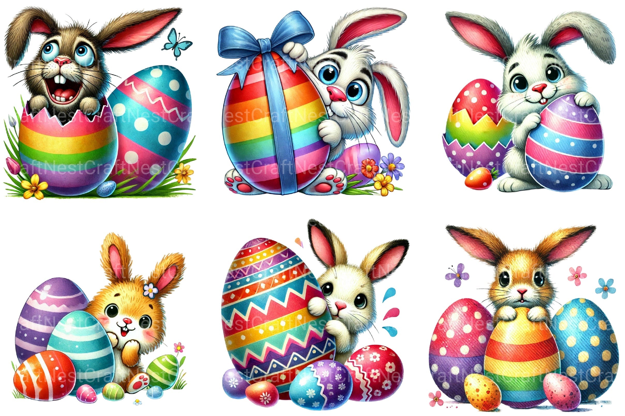 Easter Bunny Clipart Bundle 17