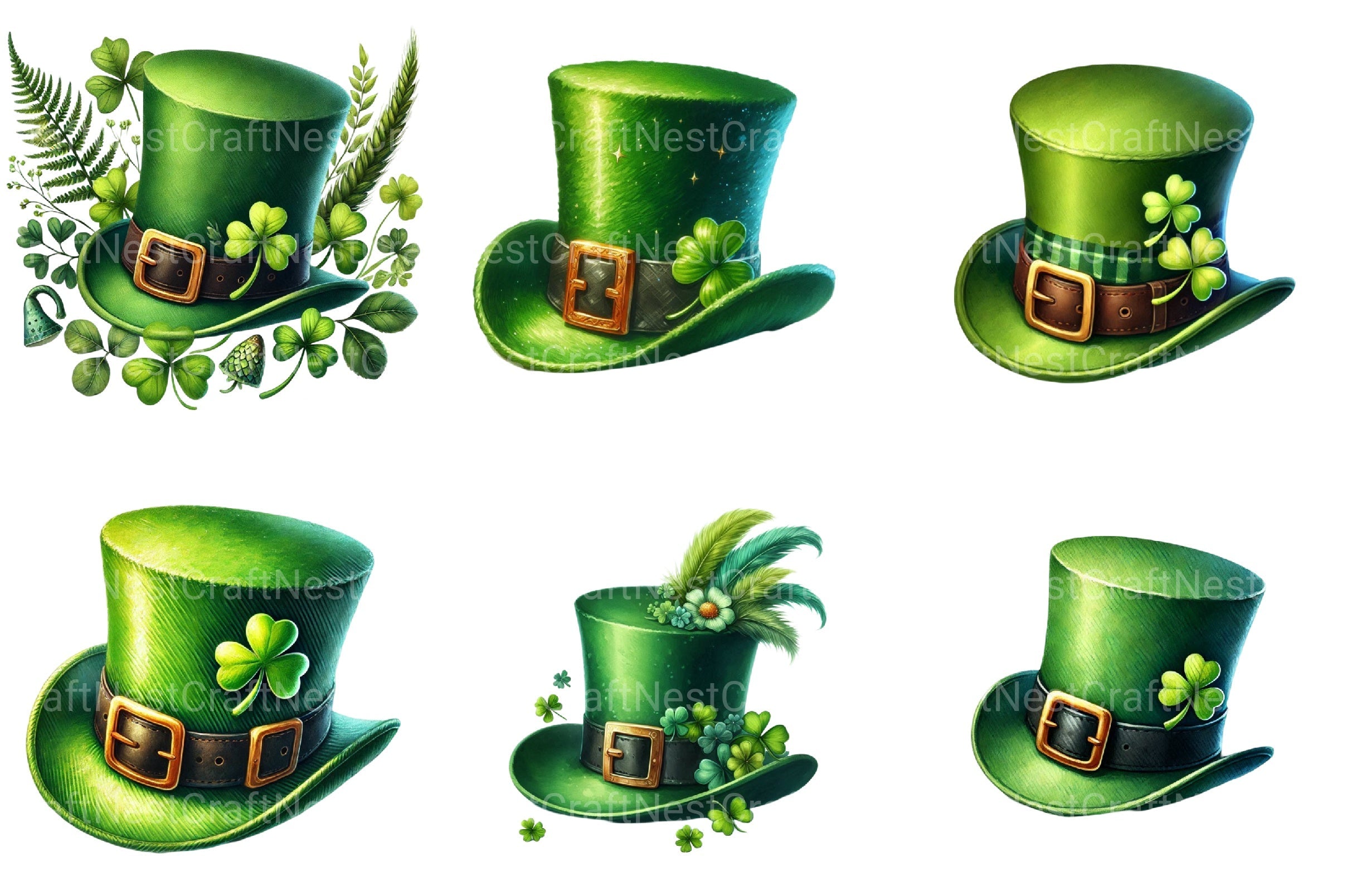 St Patrick's Day Hat Clipart Bundle
